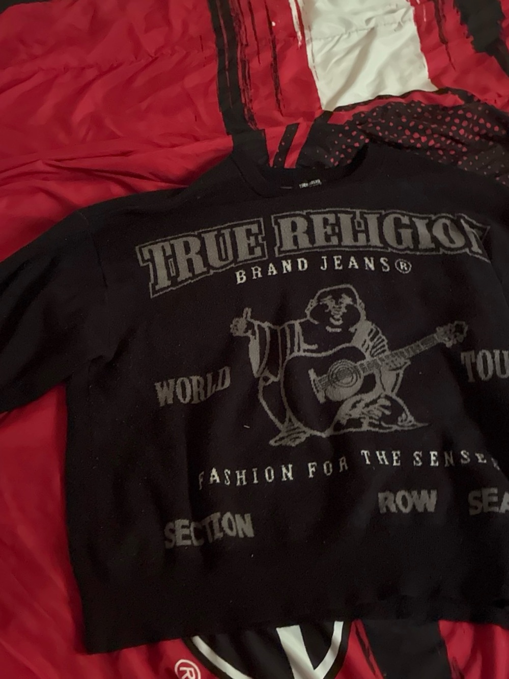 True Religion Black Graphic Logo Sweatshirt Crewneck